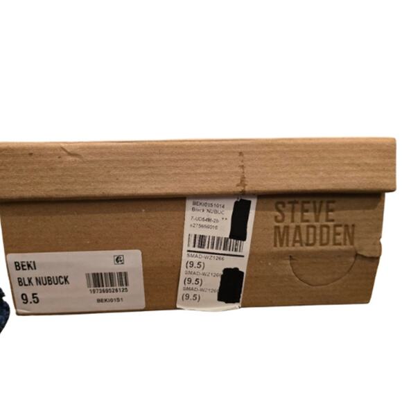 Steve Madden Beki Heel in Black Nubuck EUC Size 9.5 - Picture 10 of 10